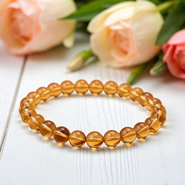Mantra Energized Citrine Crystal Bracelet – Wealth, Confidence & Abundance