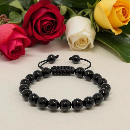 Adjustable Black Obsidian Bracelet
