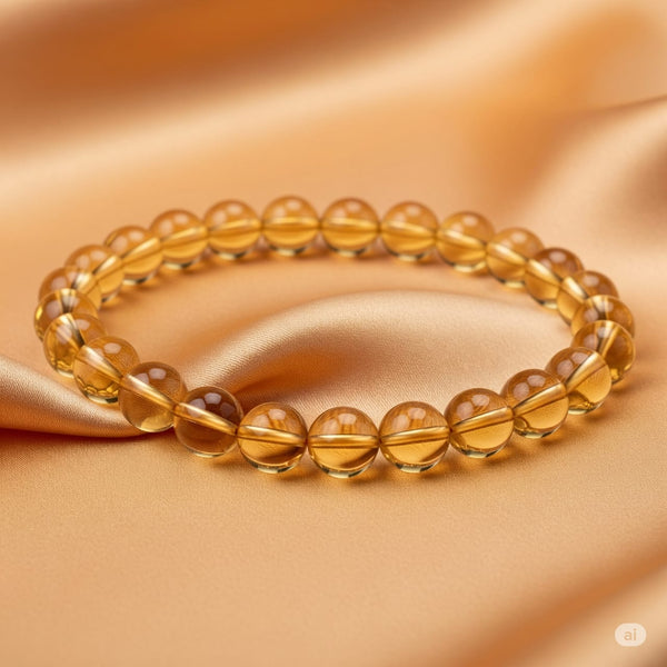 Mantra Energized Citrine Crystal Bracelet – Wealth, Confidence & Abundance